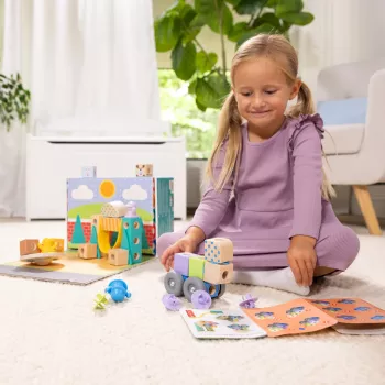 Melissa & Doug MDT BBN Blockables Town Pyst GML, 2 rok(ov), 73 ks, plast, drevo