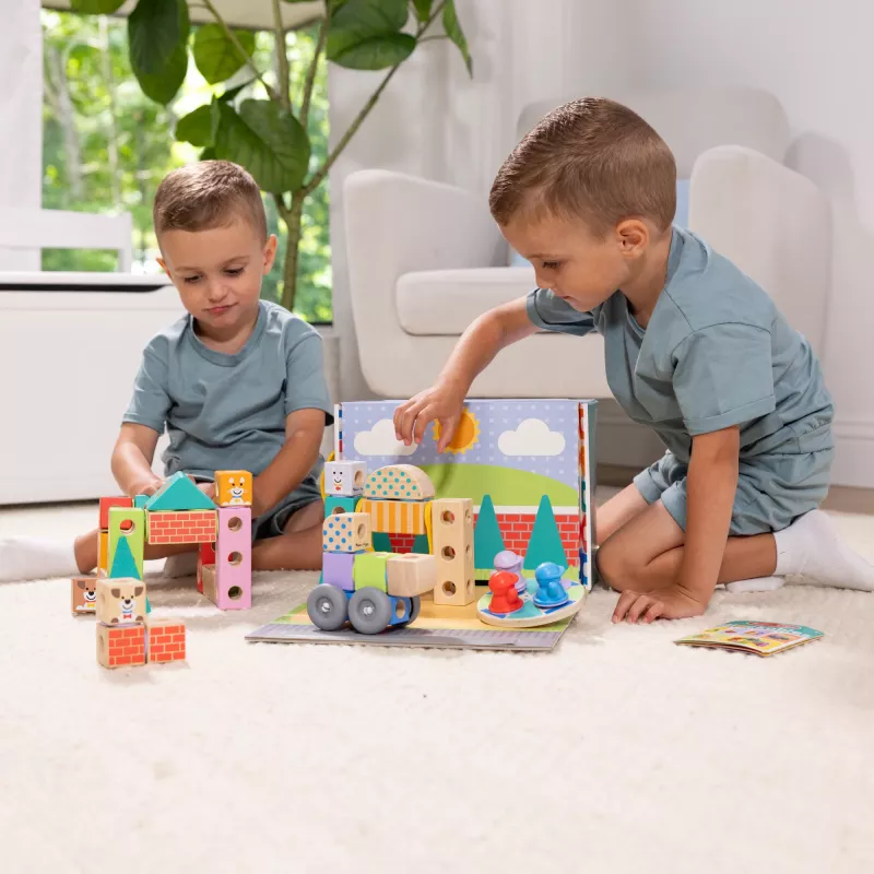 Melissa & Doug MDT BBN Blockables Town Pyst GML, 2 rok(ov), 73 ks, plast, drevo