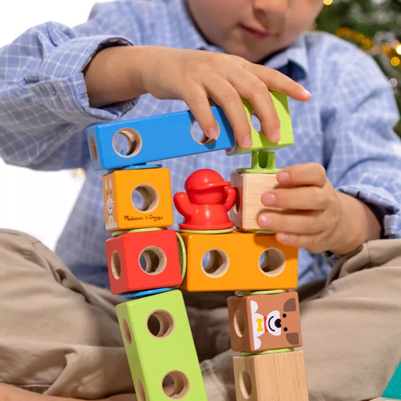 Melissa & Doug MDT BBN Blockables Town Pyst GML, 2 rok(ov), 73 ks, plast, drevo