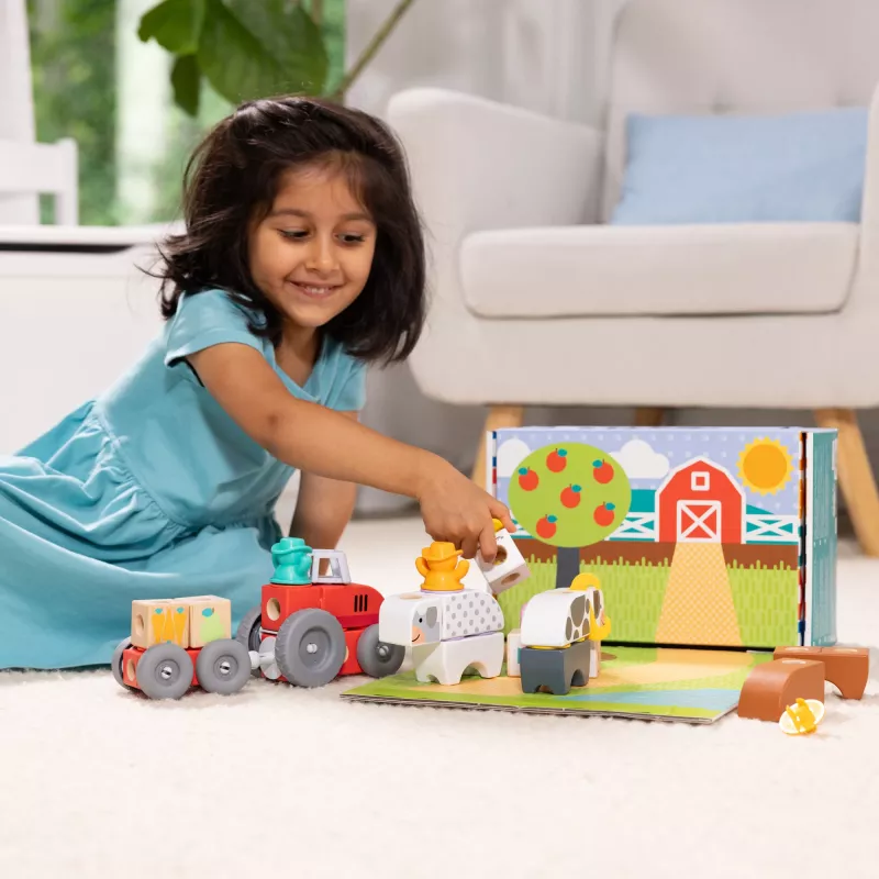 Melissa & Doug MDT BBN Blockables Farm GML, 2 rok(ov), 56 kusov, plast, drevo