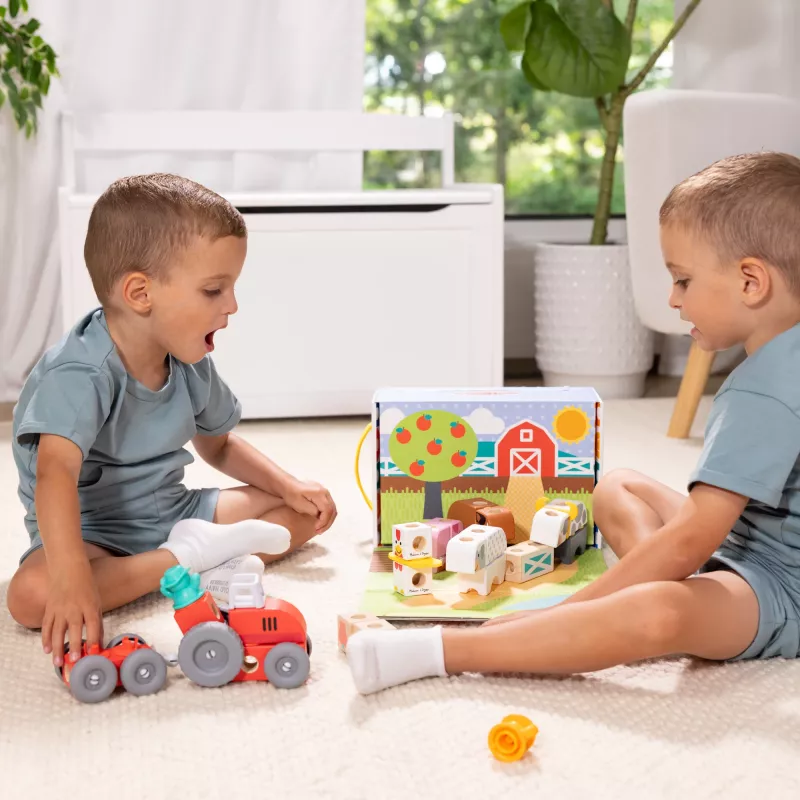 Melissa & Doug MDT BBN Blockables Farm GML, 2 rok(ov), 56 kusov, plast, drevo