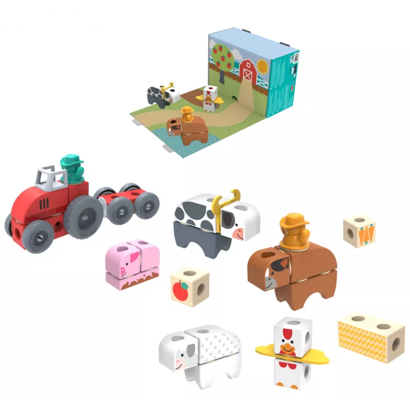 Melissa & Doug MDT BBN Blockables Farm GML, 2 rok(ov), 56 kusov, plast, drevo