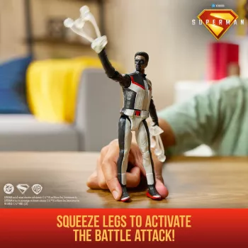 DC Comics, SUPERMAN, Mr. Terrific, Epic Strike akčná figúrka, 15 cm veľká, autentický filmový dizajn, obsahuje 2 príslušenstvá, hračka pre chlapcov a dievčatá od 4 rokov