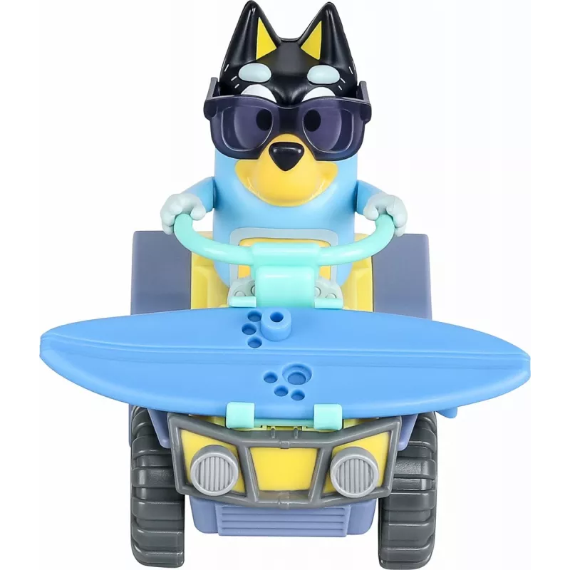 Moose Toys Bluey S9 sada figúrky a vozidla plážové quad s Banditom