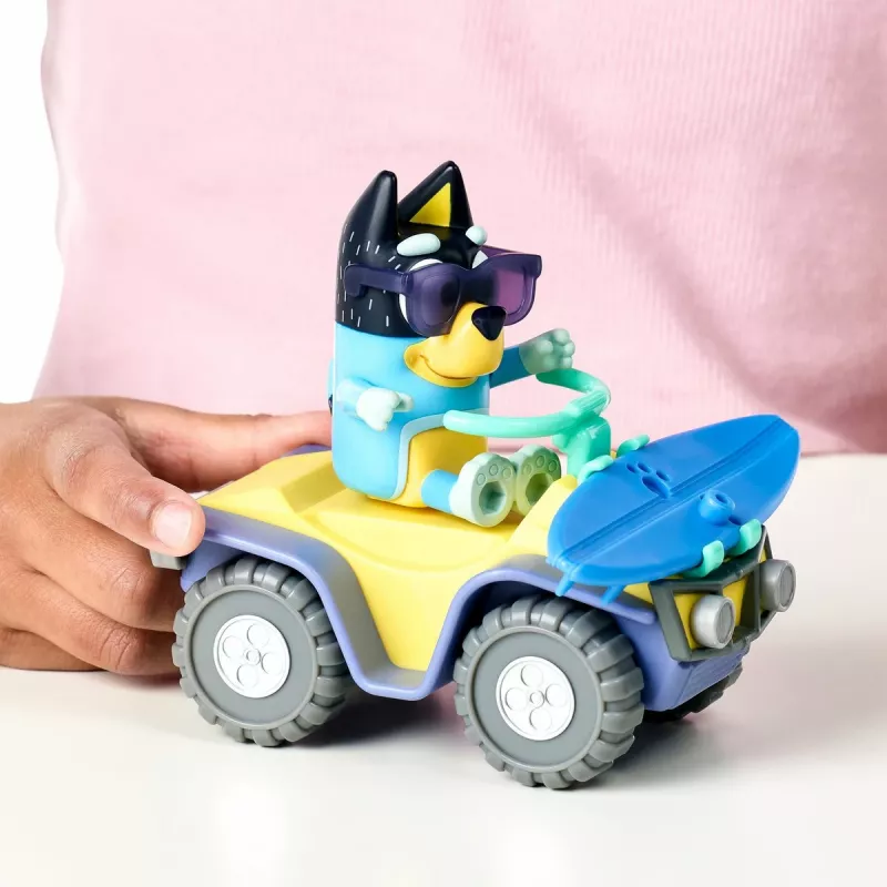 Moose Toys Bluey S9 sada figúrky a vozidla plážové quad s Banditom