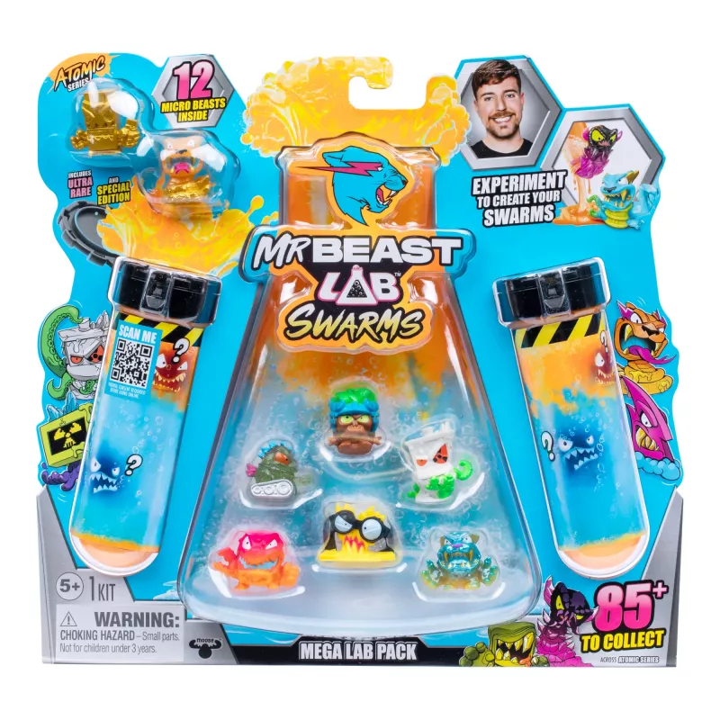 Moose Toys MrBeast Lab Swarms II Atomic 12 ks balenie, 5 rokov, viacfarebné