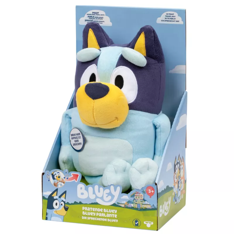 Moose Toys Pratende BLUEY, kreslená postavička, 3 roky, so zvukom, AA, batérie sú súčasťou
