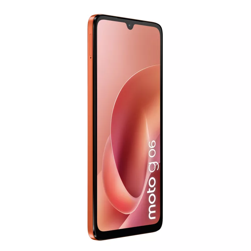Motorola moto g06 XT2535-14 smartfón, 6,88 palca (17,48 cm), MediaTek Helio G81-Extreme, 4 GB RAM, 256 GB, 50 MP, Android, Arabesque oranžový