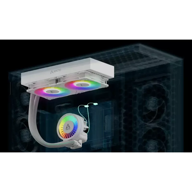 ARCTIC Liquid Freezer III Pro 280 A-RGB (biely) multi-kompatibilný all-in-one CPU vodný chladič s A-RGB