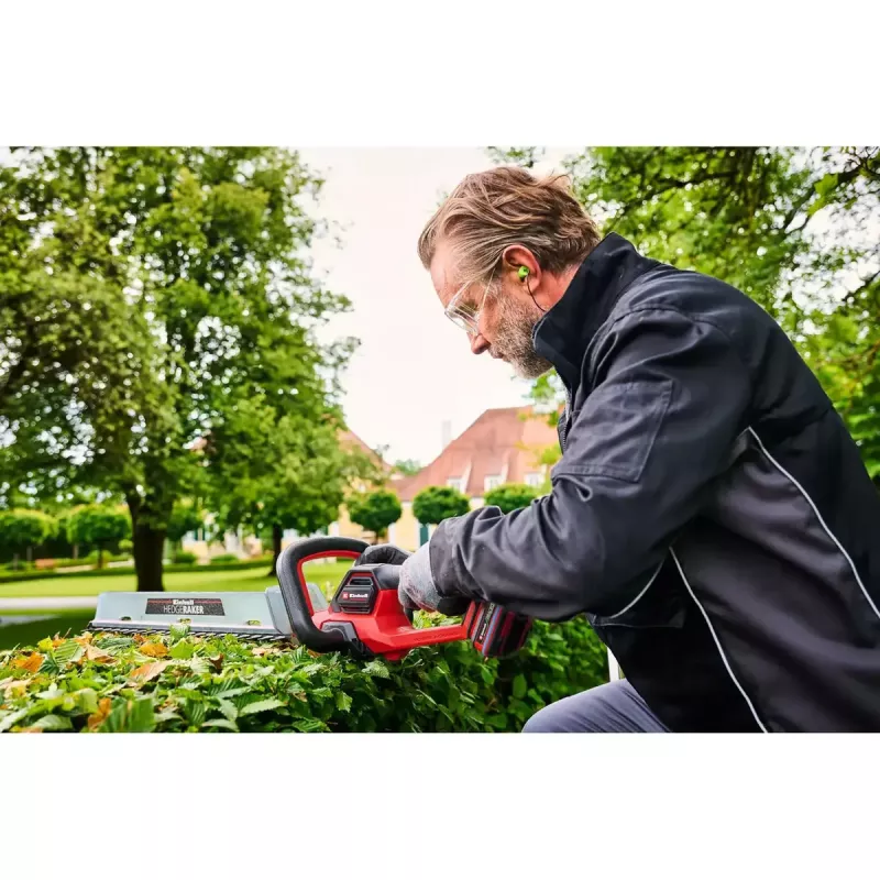Akumulátorové nožnice na živý plot EINHELL GP-CH 18/50 Li BL-Solo — 18V akumulátorová platforma, 50 cm lišta