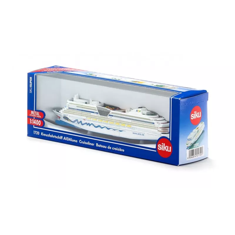Model osobnej lode Siku Cruiseliner Aida, predmontovaný, mierka 1:1400, 226×54×75 mm