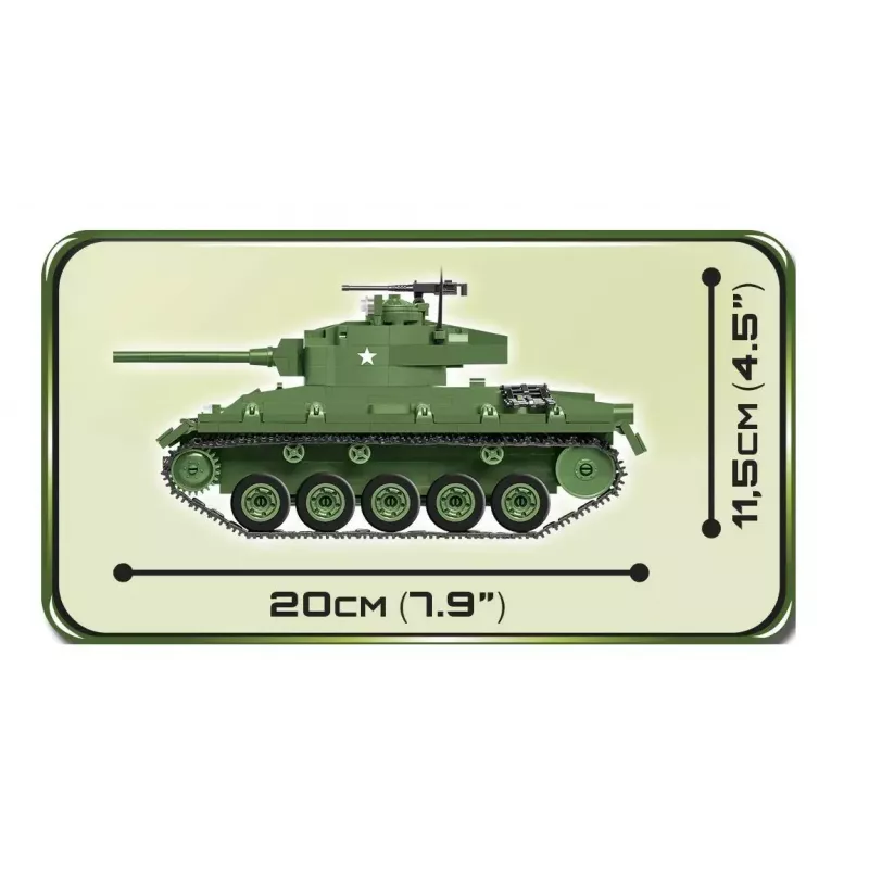 Stavebnica tank Cobi M24 Chaffee model v mierke 1:35, Cobi-2543
