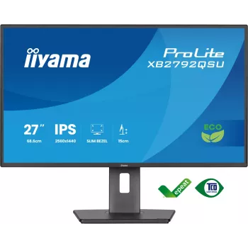 iiyama ProLite XB2792QSU-B1 27-palcový IPS QHD monitor, HDMI, DP, USB rozbočovač, 120 Hz, čierny