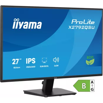 iiyama ProLite X2792QSU-B1 počítačový monitor 68,6 cm (27 palcov) 2560 x 1440 pixelov Quad HD LED čierny