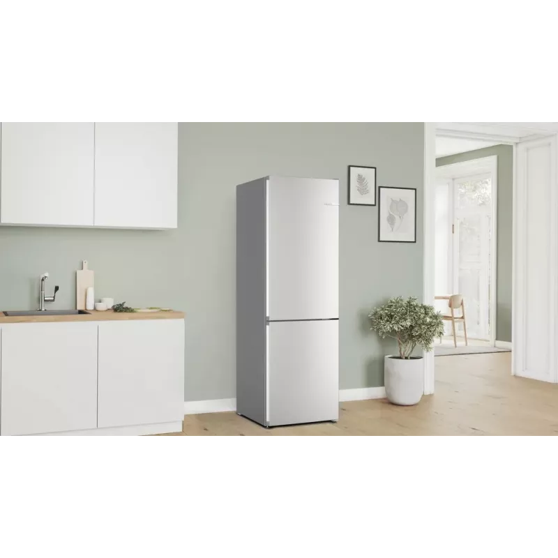 Bosch Serie 4 KGN362LAF chladnička s mrazničkou voľne stojaca 321 l metalická