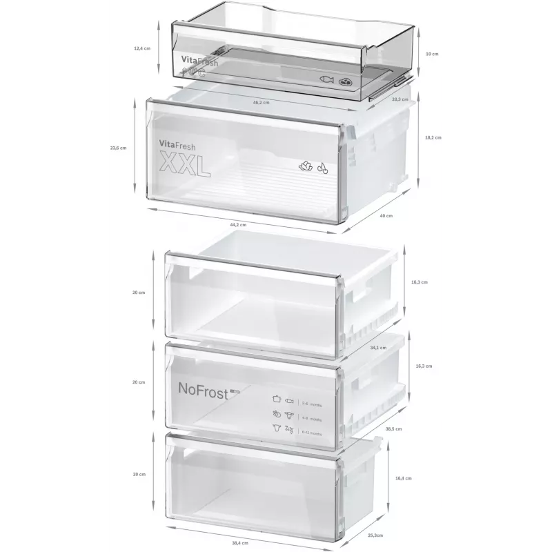 Bosch Serie 4 KGN362LAF chladnička s mrazničkou voľne stojaca 321 l metalická