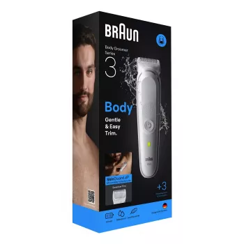 Braun Series 3 BG3530 zastrihávač tela/holiaci strojček sivý