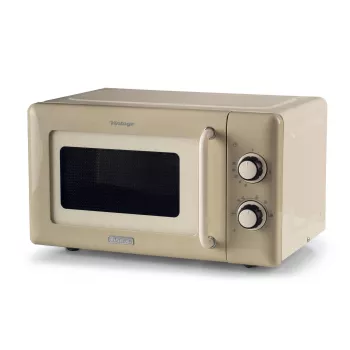 Ariete Vintage Line 3960 Vintage mikrovlnná rúra, 800 W, objem 20 l, 3 funkcie, 5 stupňov varenia, časovač, béžová