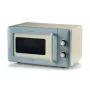 Ariete Vintage Line 3960 Vintage mikrovlnná rúra, 800 W, objem 20 l, 3 funkcie, 5 stupňov varenia, časovač, modrá