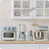 Kuchynský robot ARIETE Vintage Line 1781/05 — 1000 W, misa 2,1 l, otočný regulátor, nerezové nože, modrý