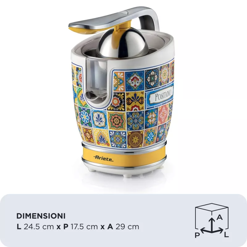 Elektrický lis na citrusy Ariete 0413/0P 0,6L 85W viacfarebný žltý