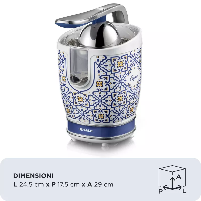 Elektrický lis na citrusy Ariete 0413/0C 0,6 l 85 W modrý pestrý