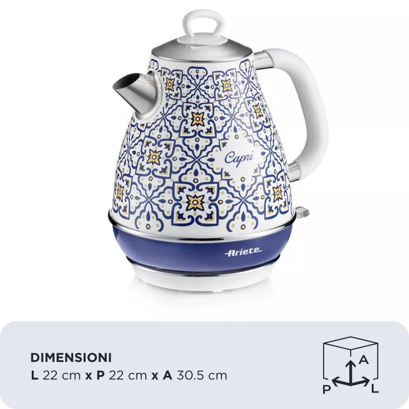 Elektrická kanvica Ariete 2869/0C 1,7 L 2200 W modrá viacfarebná