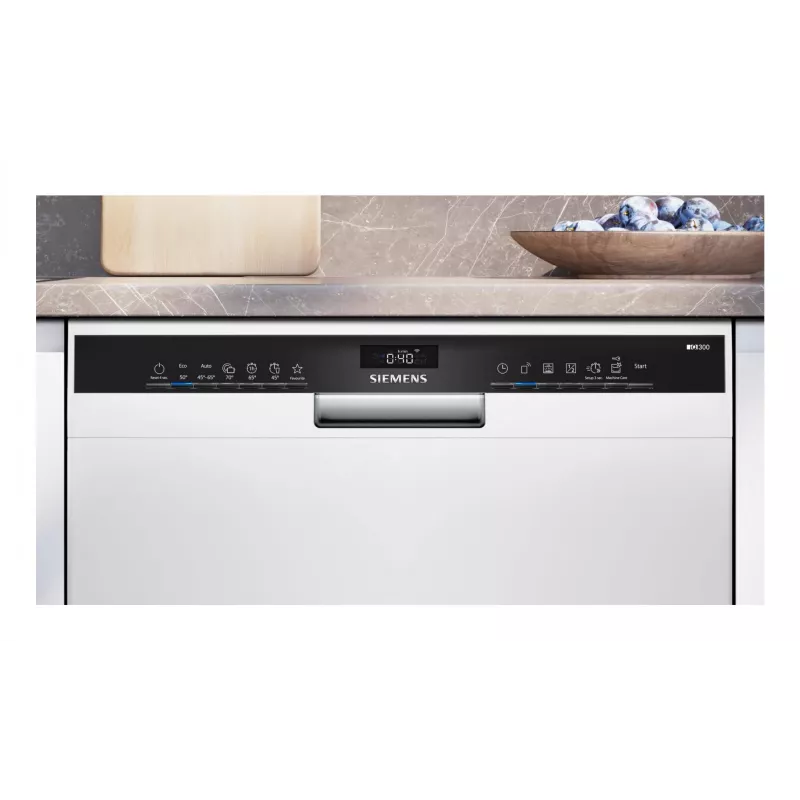 Umývačka riadu pod pracovnú dosku Siemens SN43HW03TE, 13 súprav riadu, 60 cm, biela, 46 dB, Home Connect