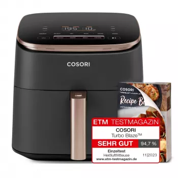 Cosori Turbo Blaze Chef Edition Single 6 L samostatne stojaci 1725 W teplovzdušná fritéza čierna, ružové zlato