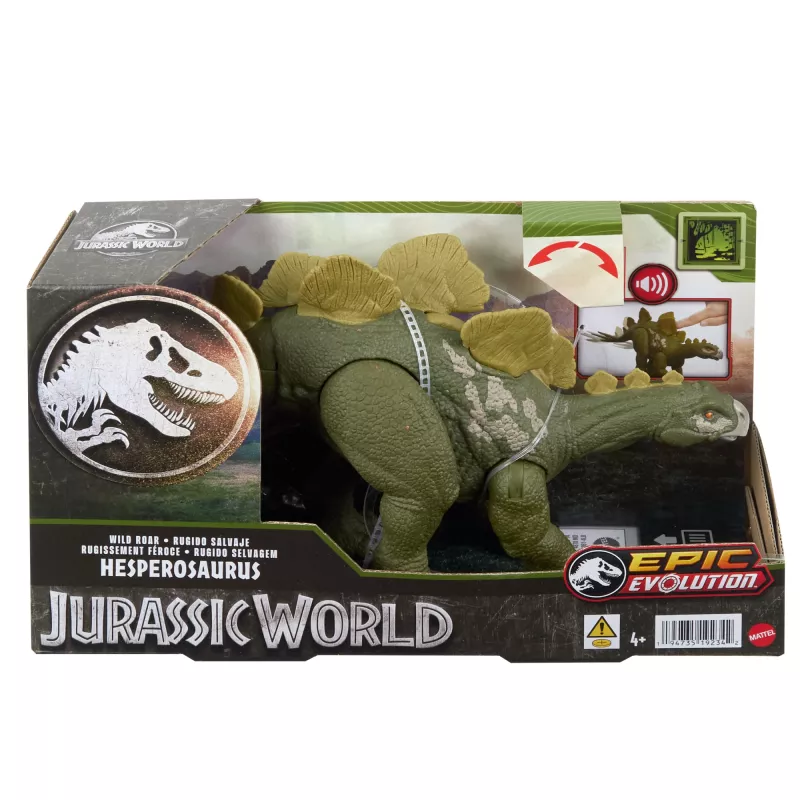 Zberateľská akčná figúrka Mattel Jurassic World WILD ROAR Hesperosaurus