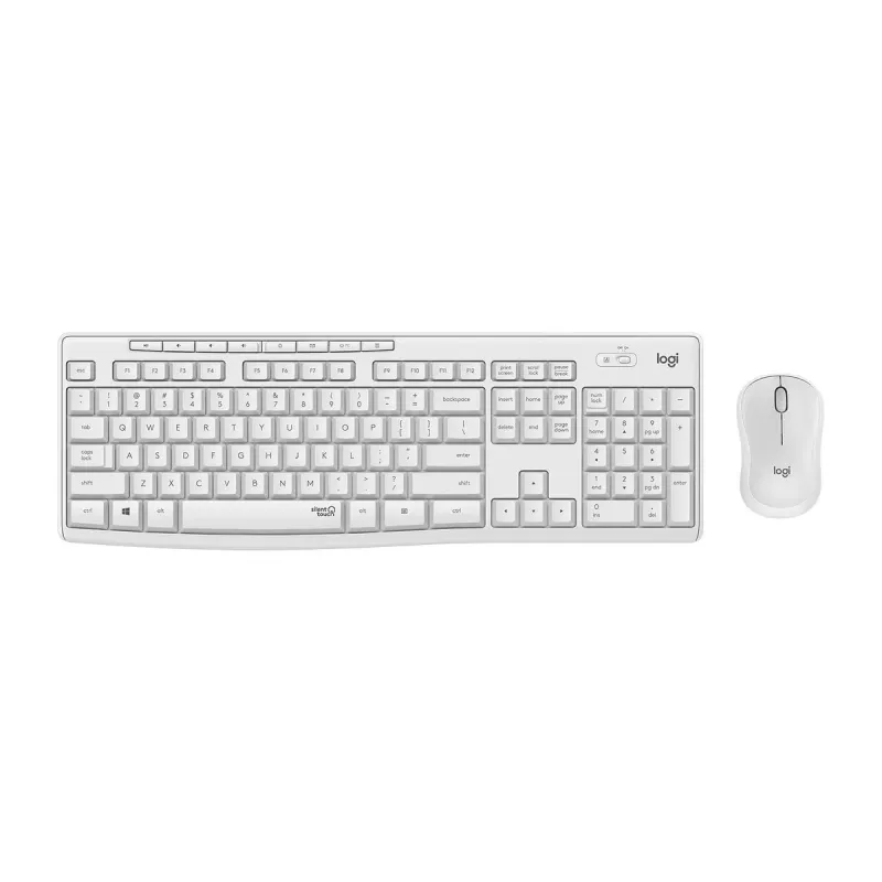 Logitech MK295 Silent Wireless Combo klávesnica RF Wireless QWERTY US International biela