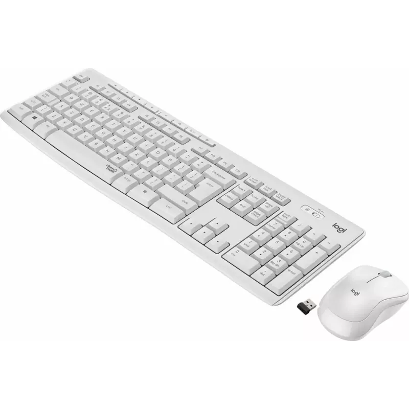 Logitech MK295 Silent Wireless Combo klávesnica RF Wireless QWERTY US International biela