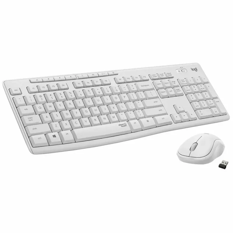Logitech MK295 Silent Wireless Combo klávesnica RF Wireless QWERTY US International biela