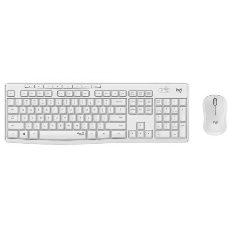 Logitech MK295 Silent Wireless Combo klávesnica RF Wireless QWERTY US International biela