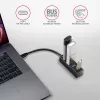 Miniatúrny kovový USB-C 3.2 Gen 1 hub AXAGON HUE-M1C