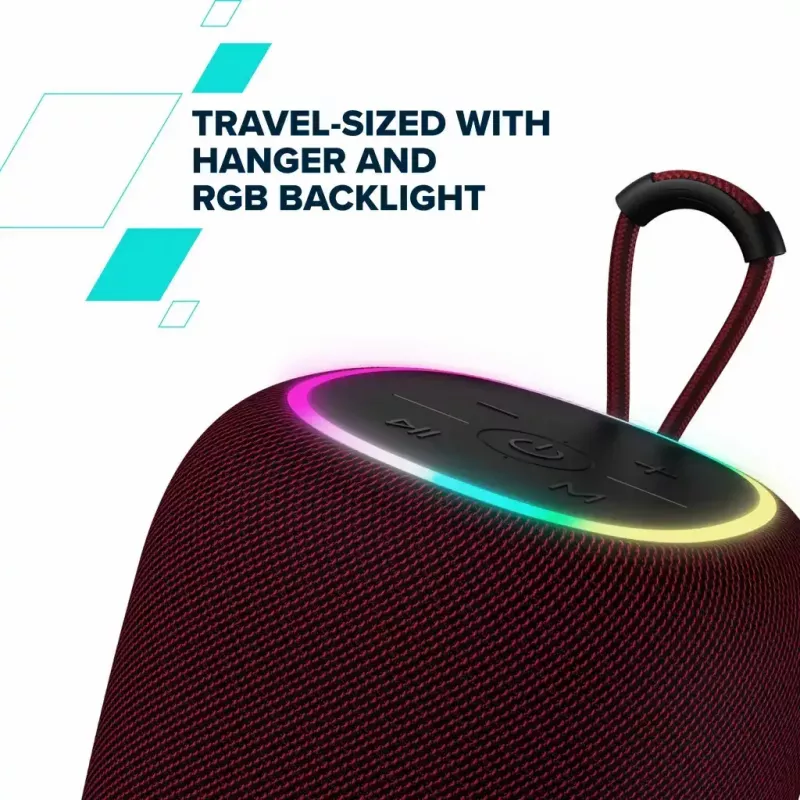 Canyon BSP-8 prenosný Bluetooth reproduktor, 10 W, červený