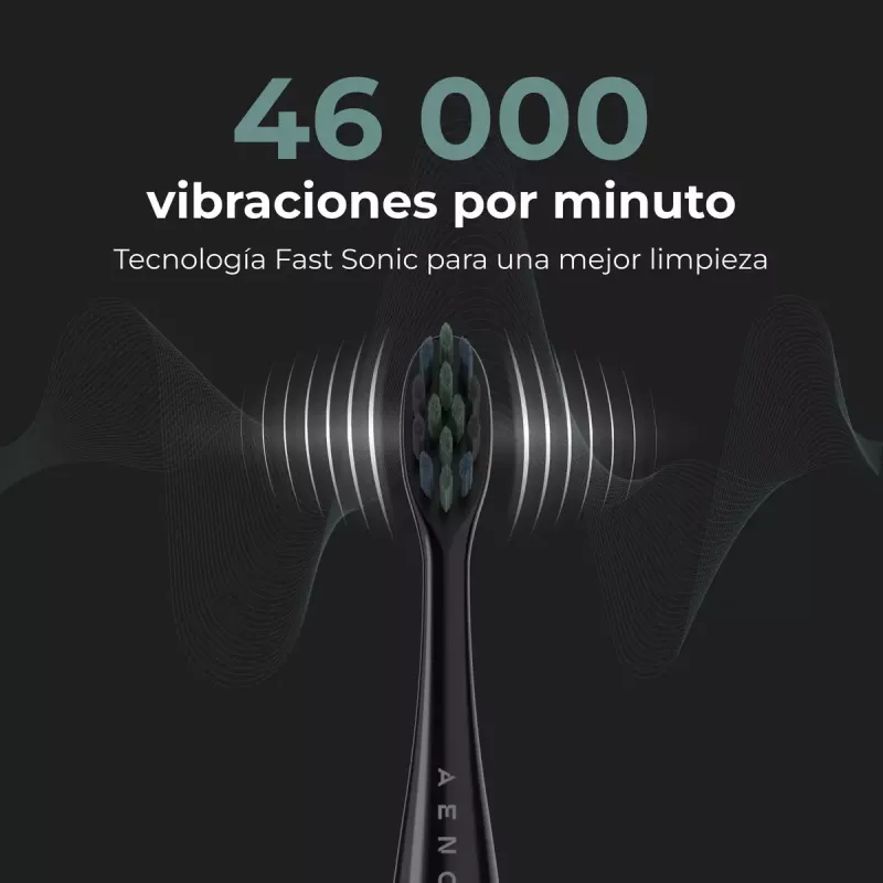 Sonická elektrická zubná kefka AENO DB2S čierna 4 režimy 46000rpm
