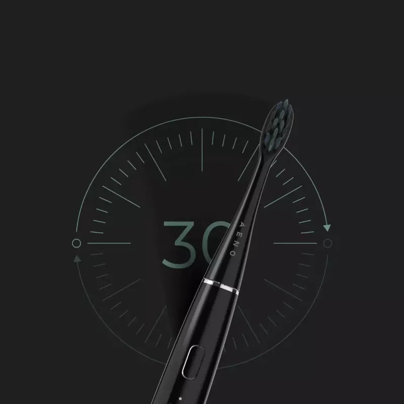Sonická elektrická zubná kefka AENO DB2S čierna 4 režimy 46000rpm