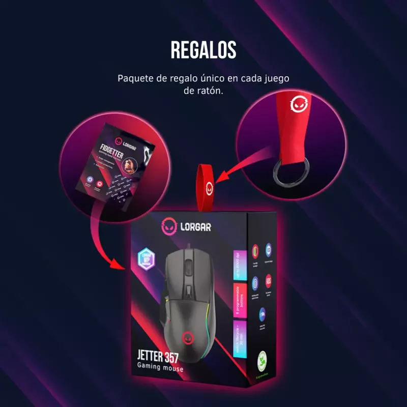 Myš Lorgar Jetter 357 Gaming optická pravácka
