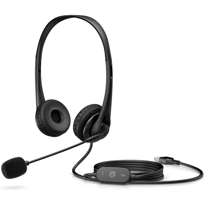 HP Stereo USB Headset G2, káblový, kancelária/call centrum, 90 g, headset, čierna