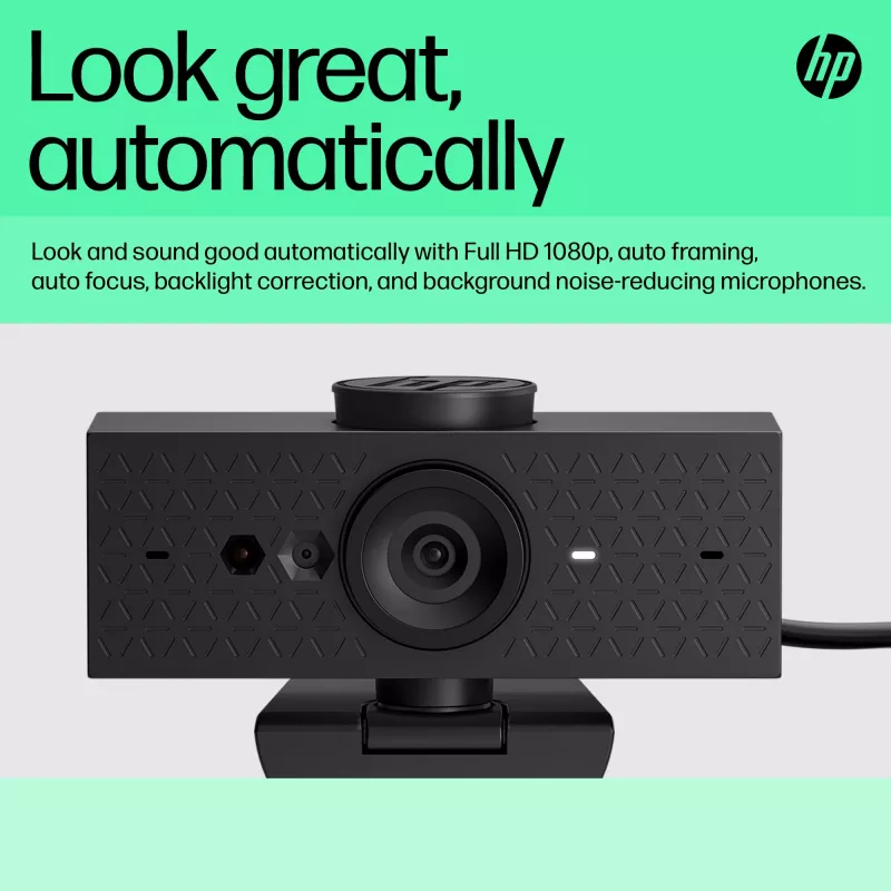 HP 625 FHD webkamera, 4 MP, 1920 x 1080 pixelov, Full HD, Business, USB, čierna