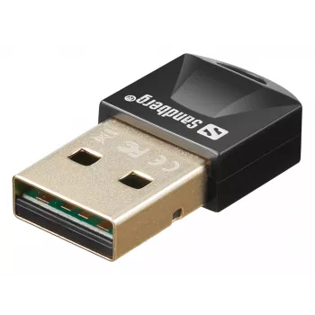 Sandberg USB BT 5.3 bezdrôtový dongle, Wireless, USB, Bluetooth, 3 Mbit/s, čierny