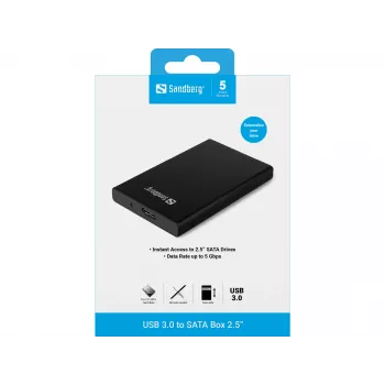 HDD/SSD puzdro Sandberg USB 3.0 to SATA Box 2.5''