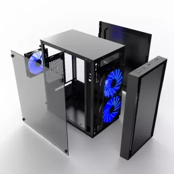 Počítačová skriňa Gembird CCC-FORNAX-960B Midi Tower čierna