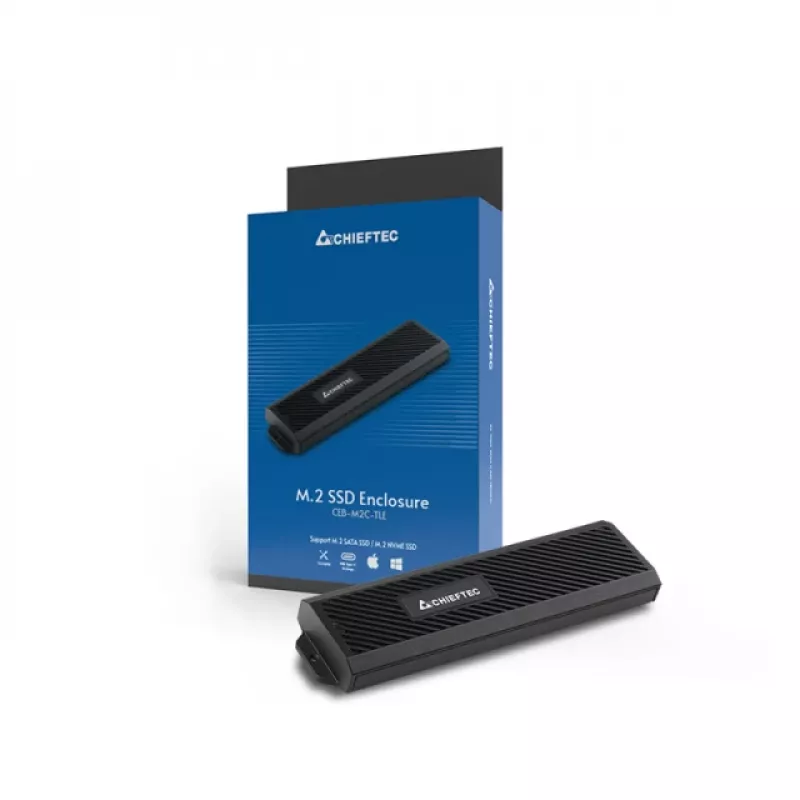 Chieftec CEB-M2C-TLE - puzdro na úložisko - M.2 - M.2 NVMe Card - USB 3.2 (Gen 2)