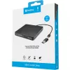 Sandberg USB-C/A DVD mechanika, čierna, tray, desktop/notebook, DVD Super Multi DL, USB Type-C, CD-R, CD-ROM, CD-RW, DVD+R DL, DVD-R, DVD-R DL, DVD-RAM, DVD-ROM, DVD-RW