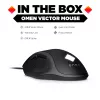HP OMEN Vector myš, pravá ruka, IR-LED, USB Type-A, 16000 DPI, 1 ms, čierna