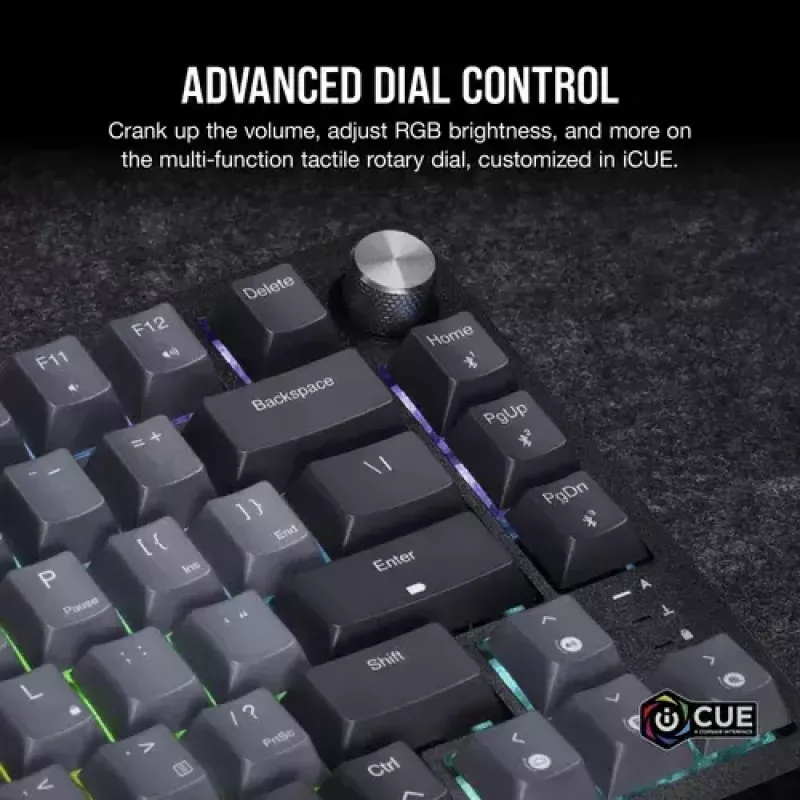 Mechanická herná klávesnica Corsair K65 PLUS WIRELESS RGB Wireless USB čierna