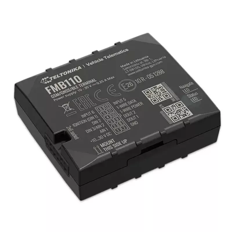 GPS Tracker Teltonika FMB110 Auto Čierny prachuvzdorný 0,128 GB