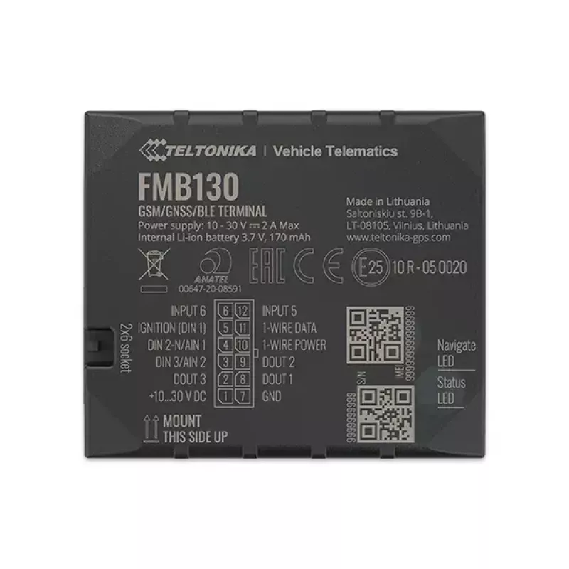 GPS Tracker Teltonika FMB130 Auto Čierny